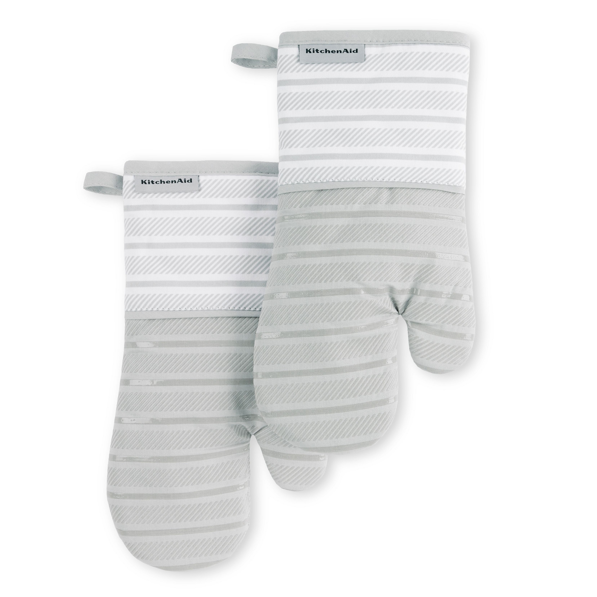 KitchenAid Albany Oven MItts 2-Pack, Matte Grey