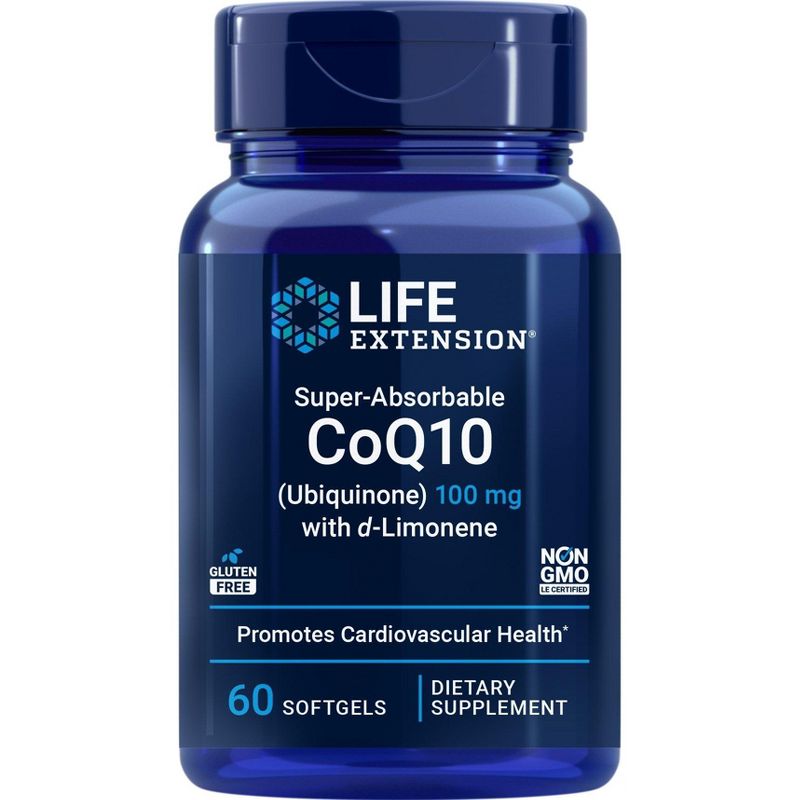 Life Extension Super Absorbable CoQ10 100 mg  -  60 Softgel, 1 of 3