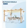 Aluminum Pergola, Outdoor Metal Gazebo with Adjustable Canopy, Reinforced Frame Outdoor Shelter for Backyard, Patio, Garden and Deck - 4 of 4