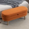 NicBex Modern 44.9" Velvet Storage Bench with Wood Legs for Bedroom and Living Room - 3 of 4