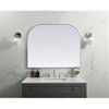 Elegant Lighting Metal Frame Arch Mirror 42x34 Inch in Silver - 2 of 4