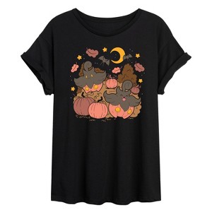 Women's - Pokémon - Halloween Pumpkin Patch Oversized Graphic T-Shirt - 1 of 4