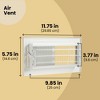 Impresa White Air Vent Register, Vent Cover with Damper for Wall or Ceiling for HVAC Systems with 9.85in x 3.77in Opening - 3 of 4