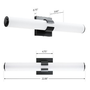 Minimalist LED Wall Sconce Metal  Frosted Acrylic Fixture - 1 of 4