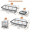 LunaLulink 5-Piece Shower Caddy Shelf with 18 Built-In Hooks Wall Mounted Organizer for Bathroom, Kitchen - 2 of 4