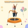 SEVOBAL Trampolines Toddler Trampoline for Kids 1 Year Plus with Handle, Baby Gifts for Boys and Girls, Indoor and Outdoor, Orange, 27.5"*27.5"*30" - 3 of 4