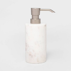 Marble Soap/Lotion Dispenser White - Threshold™ - 1 of 4