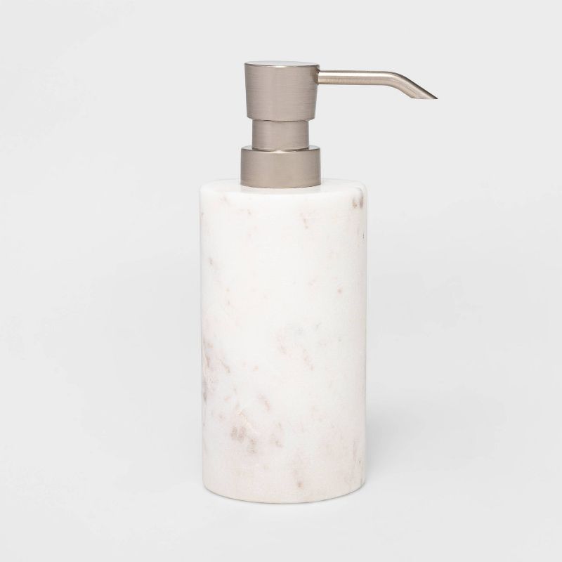 Marble Soap/Lotion Dispenser White - Threshold&#8482;, 1 of 9