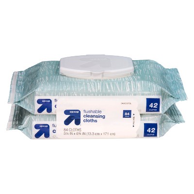Flushable Cleansing Cloths - 84ct - Up 