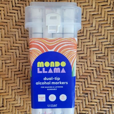 12ct Alcohol Markers Broad & Fine Dual-tip - Mondo Llama™ : Target