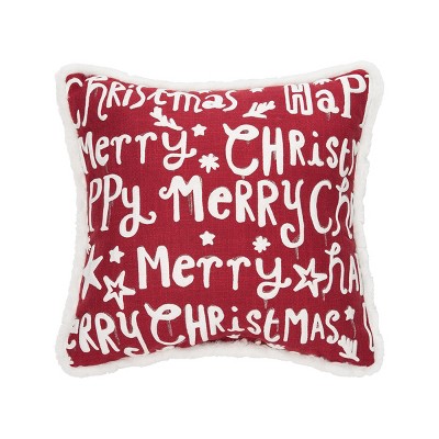 C&F Home 18" x 18" Merry White Christmas Holiday Throw Pillow