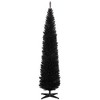 YOOCOZZ  Christmas Decoration - 8ft  Artificial Pencil Christmas Tree, Slim Xmas Tree with 618 Realistic Branch Tips and Plastic Stand, Black - 3 of 4