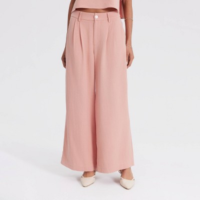 Women's Wide Leg Pleated Palazzo Pants - A New Day™