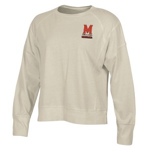 NCAA Maryland Terrapins Women's Long Sleeve Cream T-Shirt - 1 of 3