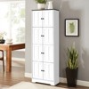 Tall Storage Cabinet With 8 Doors, 4 Tier Shelves Freestanding Floor Cabinet Organizer, Kitchen Pantry For Bedroom, Entryway, Living Room - 3 of 4