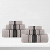 Zero Twist Cotton Solid and Jacquard Bathroom Towel Set by Blue Nile Mills - 2 of 4