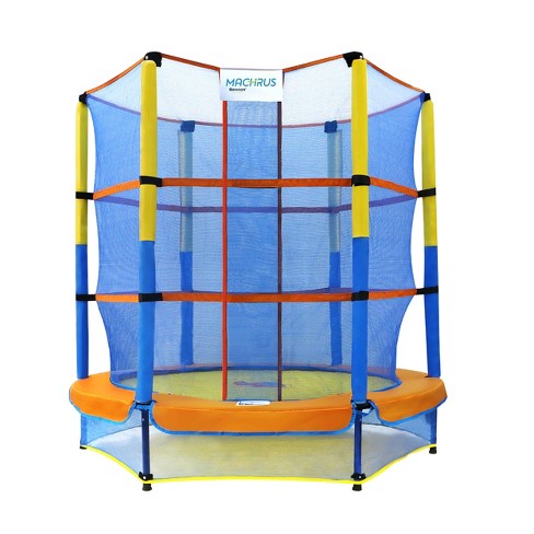 Upperbounce Galaxy 60" Indoor Trampoline With Safety Net Enclosure - Blue Target