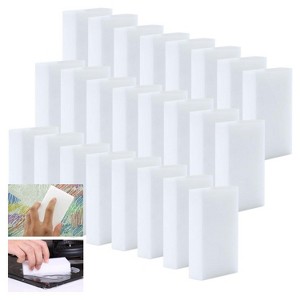 Lola Products Rubaway Eraser Pad, Melamine Sponge, Comparable to Popular Brand Eraser Pads, Powerfully Removes Soap Scum, Scuff Marks, Ink, 24 Pack - 1 of 4