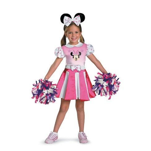 Amazing Kids Halloween Pink Cheerleader Costume wit Accessories