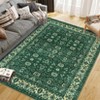 Floral Rug Washable Area Rugs, Non Slip Vintage Boho Stain Resistant Low Pile Carpets for Living Room Dining Room Bedroom Office Hallways Entryway - 3 of 4