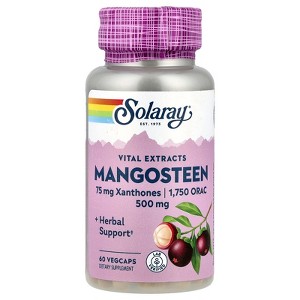 Solaray Vital Extracts, Mangosteen, 500 mg, 60 VegCaps - 1 of 4
