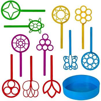 Neliblu Bubble Wand Set of Assorted Shapes and Colors - 11 pieces