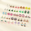 24/30/40 Pairs Cute Funny Hypoallergenic Stud Earrings Set for Women Sensitive Ears with Stainless Steel Mixed Style - 4 of 4