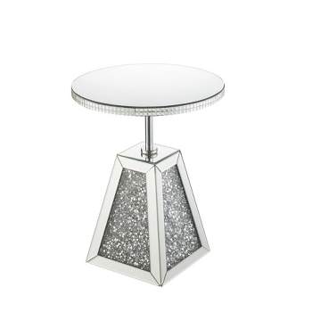 17" Noralie Accent Table Mirrored/Faux Diamonds - Acme Furniture
