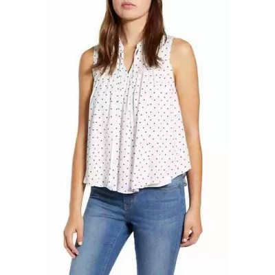 Women's Wo’s Tie Neck Woven Polka Dot Top - Gibson