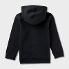 Toddlers' Adaptive Fleece Zip-Up Hoodie - Cat & Jack™ Black - 2 of 4