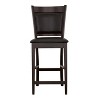 Black and Espresso Upholstered Counter Height Stools (Set of 2) - 3 of 4