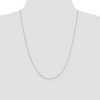 Black Bow Jewelry 0.6mm, 10k White Gold, Diamond Cut Cable Chain Necklace - 2 of 4