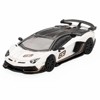Lamborghini Aventador SVJ 63 Bianco Asopo White with Carbon Top Limited Edition 1/64 Diecast Model Car by Mini GT - 2 of 4