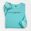 Simply Sage Market S.W.Smiley Cool Teacher  Lightweight Garment Dyed Sweatshirt - 2 of 4