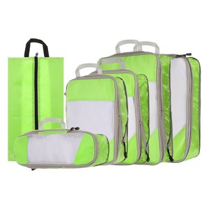 Unique Bargains Suitcases Compression Packing Cube Wear-resistant Travel Luggage Organizers Bag 6 Pcs - 1 of 3