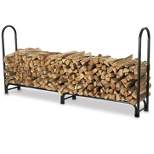 Plow & Hearth - Large Heavy-Duty Steel Firewood Log Rack, 96" L x 13" W x 45" H