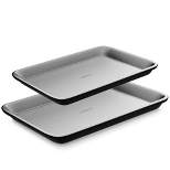 Nutrichef 2-Pc. Nonstick Cookie Sheet Baking Pan - Professional Quality Kitchen Cooking Non-Stick Bake Trays