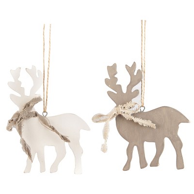 Gallerie II Natural Deer Christmas Xmas Ornament A/2