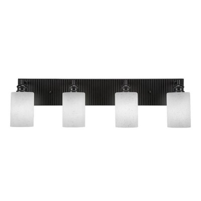 Toltec Lighting Edge 4 - Light Vanity in  Espresso with 4" White Muslin Shade
