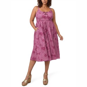 Torrid Women's Plus Size Double Tie Front Midi Dress, Suzy Floral