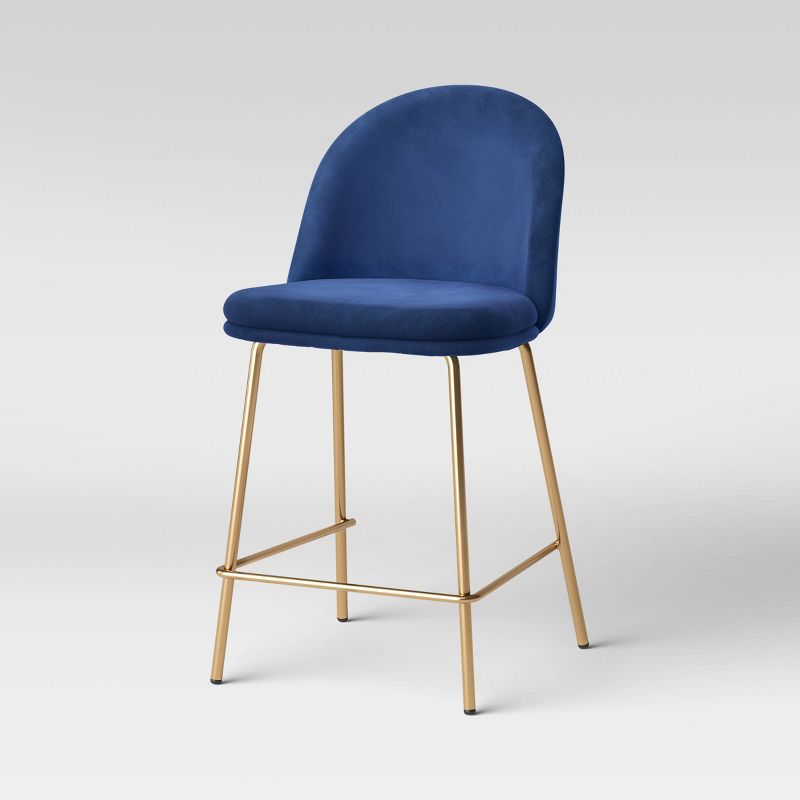 Nils Brass Base Counter Height Barstool - Project 62™, 3 of 10