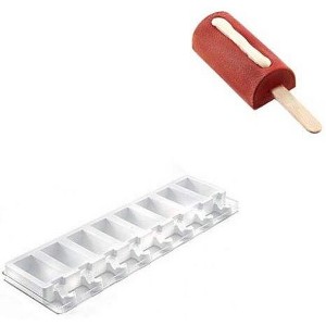 Silikomart Silicone Mold for Ice Cream Pops: Mini Uptown Shape - 15.37" x 4.5" - 1 of 2