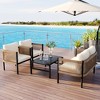Multi-person Outdoor Sofa Combination with A Table, Suitable for Garden, Backyard and Balconies - 4 of 4