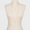 Short and Long Layered Pendant Necklace - A New Day™ Gold - image 2 of 3