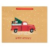 Large 10" Truck Hauling Tree Christmas Gift Bag - image 2 of 4