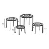 SEVOBAL 4 Pack Metal Plant Stand Planter Support Rack Plant Pot Stands Planter Holder Heavy Duty Rust Proof Iron Potted Plant Flower Pot Stand Patio - 3 of 4