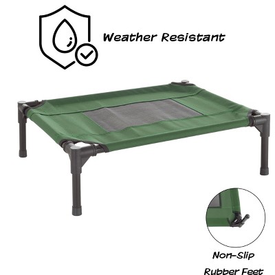 Small Green Elevated Waterproof Outdoor Pet Bed