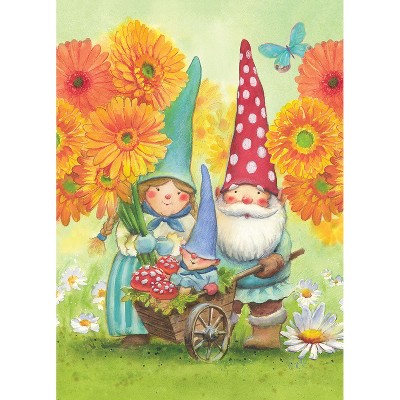 Gnome Family Garden Waffle Flag