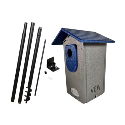 JCS Wildlife Smart Bluebird House - Wi-Fi Camera & Solar Powered Birdhouse, Live Streaming, Bird Nest Monitoring