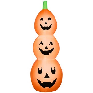 Gemmy Airblown Inflatable Triple JOL Stack, 4 ft Tall, Multi - 1 of 4